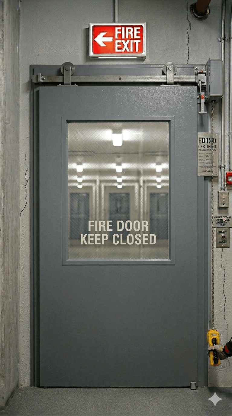 Premium exit door assembly